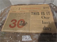 old newspaper from 1971