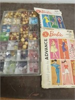 (2) 1961 Barbie Clothes Patterns & Organizer of