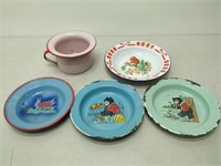 5 Pieces of Childrens Enamelware