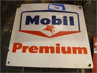 Vintage metal "Mobil Premium" sign