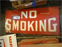 Vintage metal "No Smoking" sign