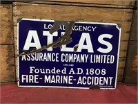 Atlas Assurance Co Enamel Sign