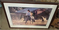 Large Cowboy Framed Print