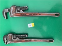 PAIR OF RIGID PIPE WRENCHES