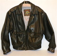 Wilson Leather Bomber Style Jacket Sz L