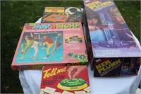 Vintage Game Lot In Travel Case