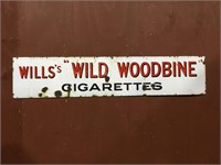 Will's Wild Woodbine Cigarettes Enamel Sign