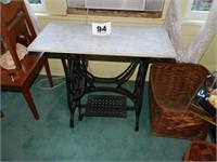 MARBLE TOP OXFORD SEWING MACHINE BASE