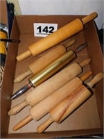 BOX OF ROLLING PINS