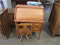 Child's Roll Top Desk & Chair