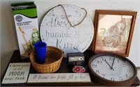 Wall Clock, Pencil Sharpener, Misc Home Decor