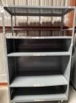 Metal Rolling 4-Shelf Cabinet (NO CONTENTS)