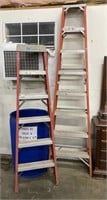 8 & 6 Foot Fiberglass and Aluminum Step Ladders