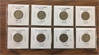 8 old Jefferson Nickels misc dates 1939-1959