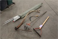 (2) Scythes, Weed Cutter, Cultivator & Adjustable