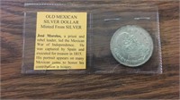 Old Mexican Silver Dollar (40% content)