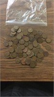 100 wheat pennies miscellaneous dates