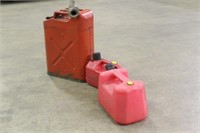 Jerry Can w/funnel & (2) Plastic Fuel Cans