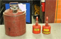 (3) Metal Safety Fuel Cans