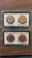 1999 and 2000 uncirculated U.S. Dollar Coins -