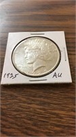 1925 AU 90% silver Peace dollar