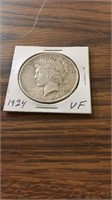 1924 VF 90% silver Peace dollar