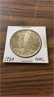 1924 uncirculated 90% silver Peace dollar