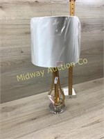 GOLD COLOR LAMP WITH WHITE SHADE NEW