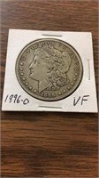 1896-O VF 90% silver Morgan dollar