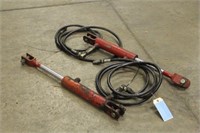 (2) Hydraulic Cylinders w/Hoses & Quick Connectors