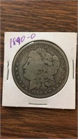 1890-O 90% silver Morgan dollar