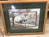 AMISH PICTURE FRAMED DBL MATTED 32 X 40
