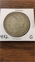 1882 90% silver Morgan dollar