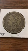 1881 90% silver Morgan dollar