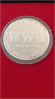 50th anniversary WWII commemorative 1 oz. silver