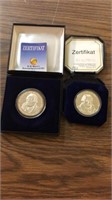 2 German Silver Proof Coins