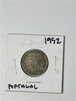 1952 Portugal 50 Cent Coin