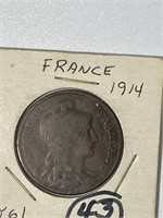 1914 -10 Cent France Coin