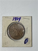 1854 US One Cent Coin