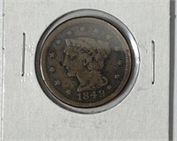 1843 US One Cent Coin