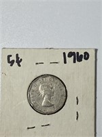 1960 Canadian 5 Cent Coin