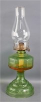 Pale Green Pressed Oil Lamp