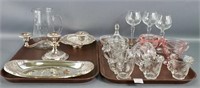 Cornflower Glassware and Silver Plate