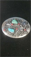 Silver color with bear and turquoise and other
