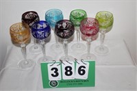 Cut Glass Colored Stemware