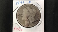 1895 o Morgan silver dollar