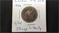 1876 cc seated liberty quarter