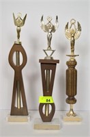 Vintage Set of 3 Trophies