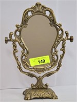 Vintage Brass Ornate Mirror