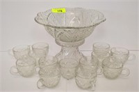 Vintage Punch Bowl on Stand